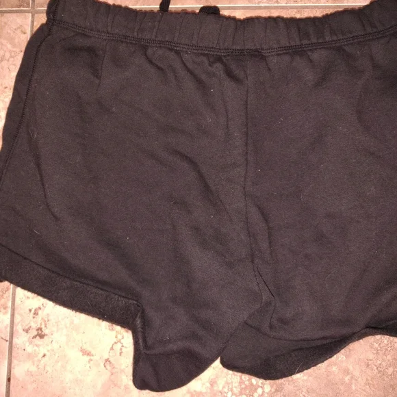 Rare French Terry Black Athletic Shorts Pink Victoria Secret Small Ladies Shorts - Picture 4 of 6